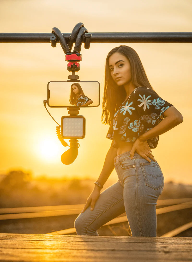 Professional Video-Making Kit - (LED Ring Selfie Light with Microphone & Tripod)